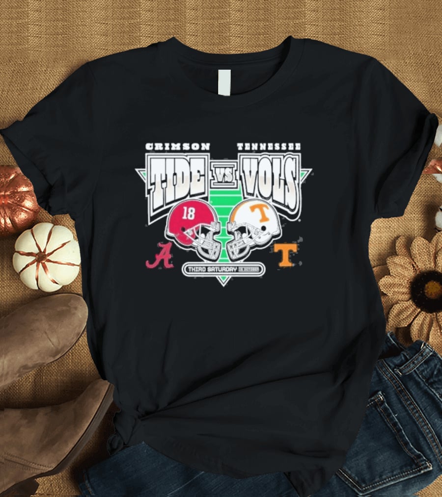 Alabama Crimson Tide Tennessee Volunteers Football Rivalry Third Saturday October 2026 T-Shirt