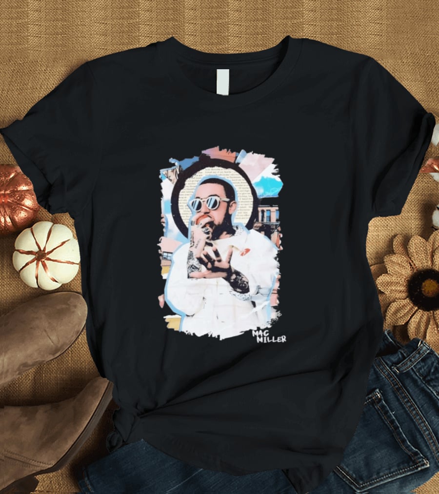 Mac Miller Collage Hip Hop Rap Music Artist Style Fan Merchandise T-Shirt