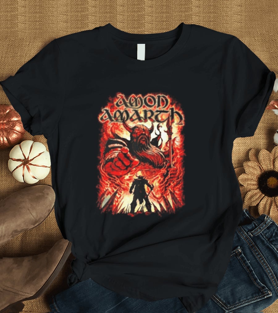 Amon Amarth Oden Wants You Red Zone Viking Warrior T-Shirt