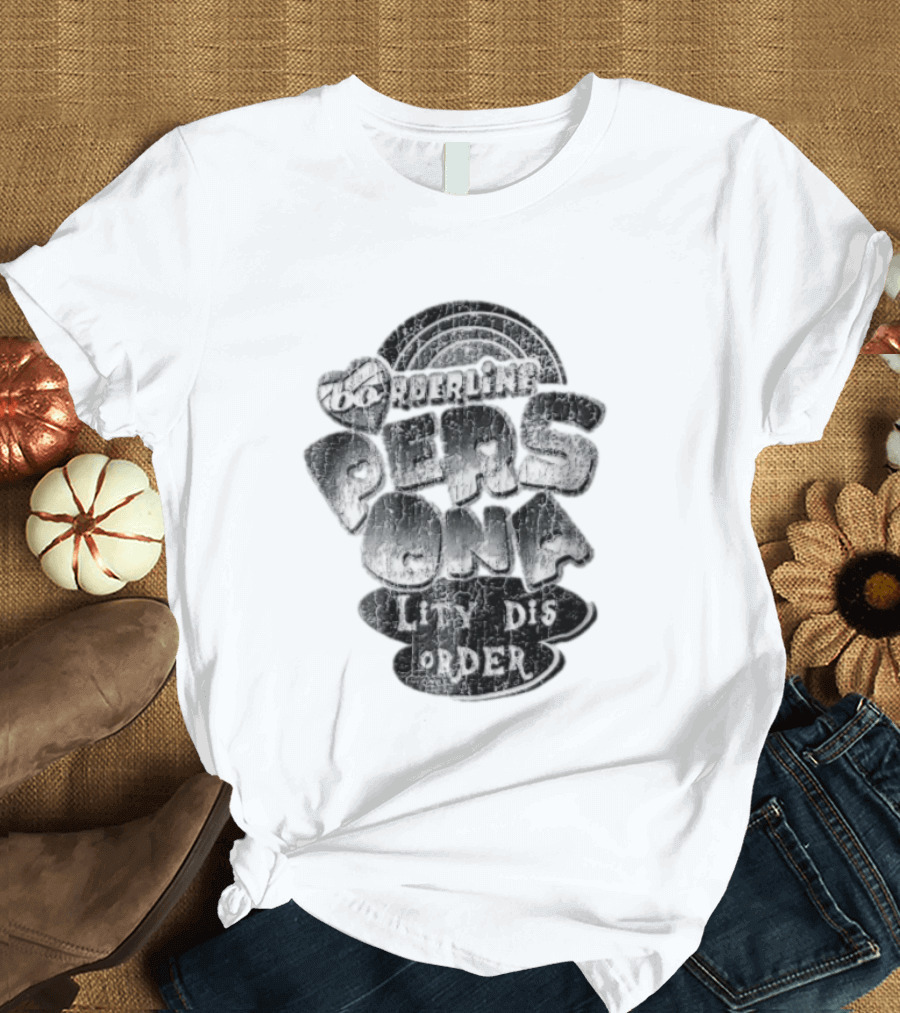 Borderline Personality Disorder Rainbow Heart Distressed T-Shirt