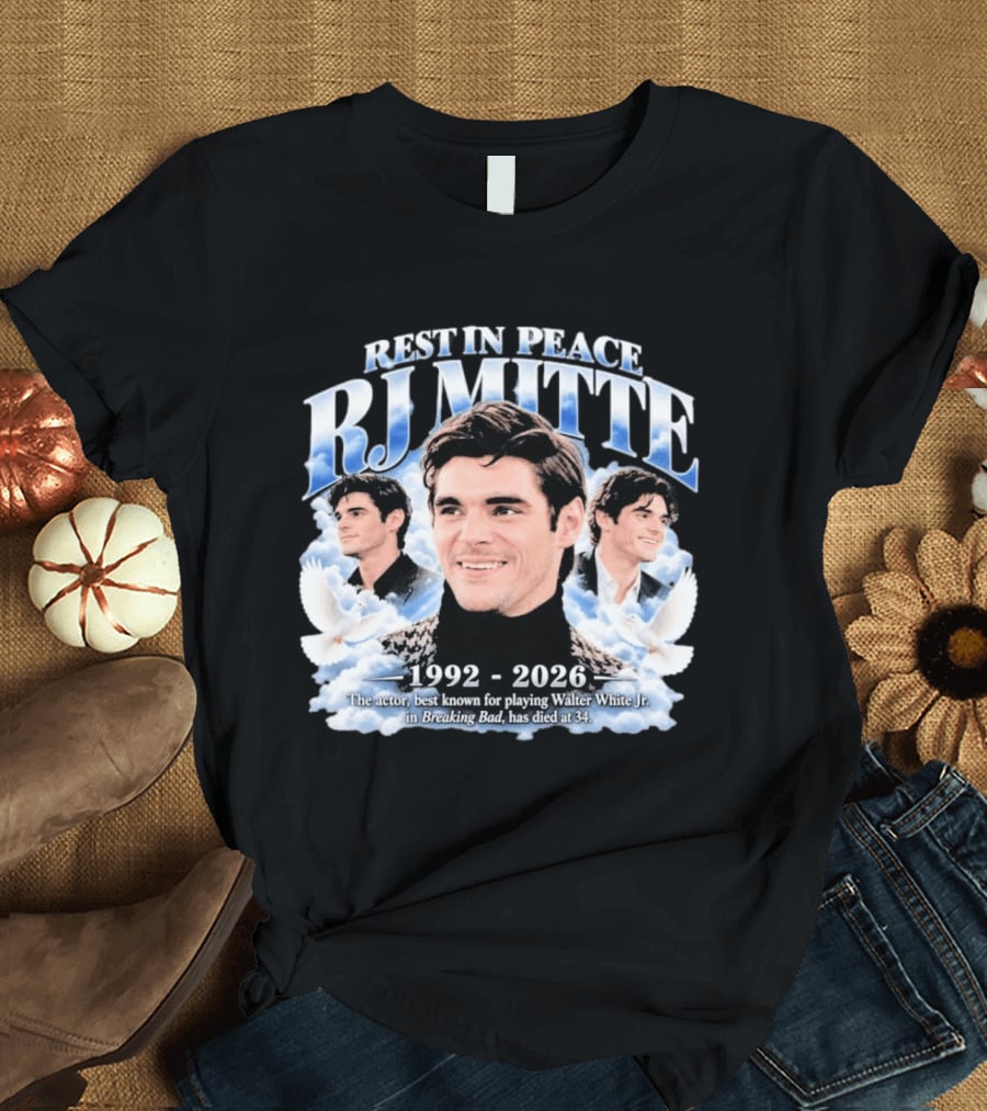Rest In Peace RJ Mitte 1992 2026 Walter White Jr Breaking Bad T-Shirt