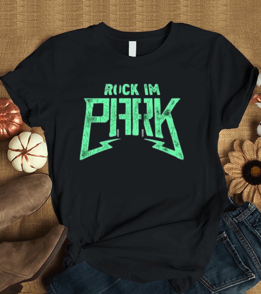 Rock Im Park Festival Merchandise Green Distressed T-Shirt