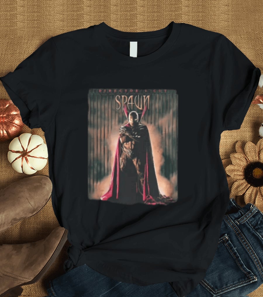 Spawn Directors Cut Masked Superhero Cape Standing Fence T-Shirt