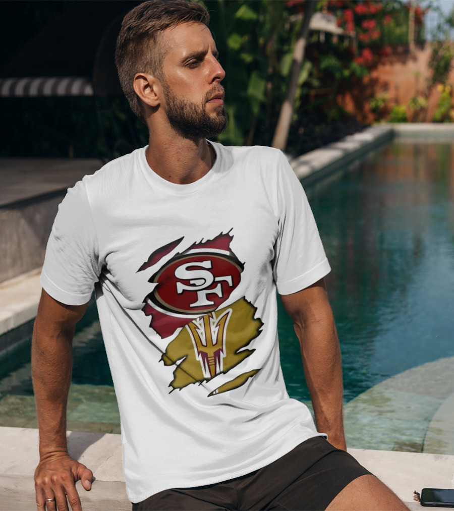 San Francisco 49ers Arizona State Sun Devils SF ASU Collaboration T-Shirt