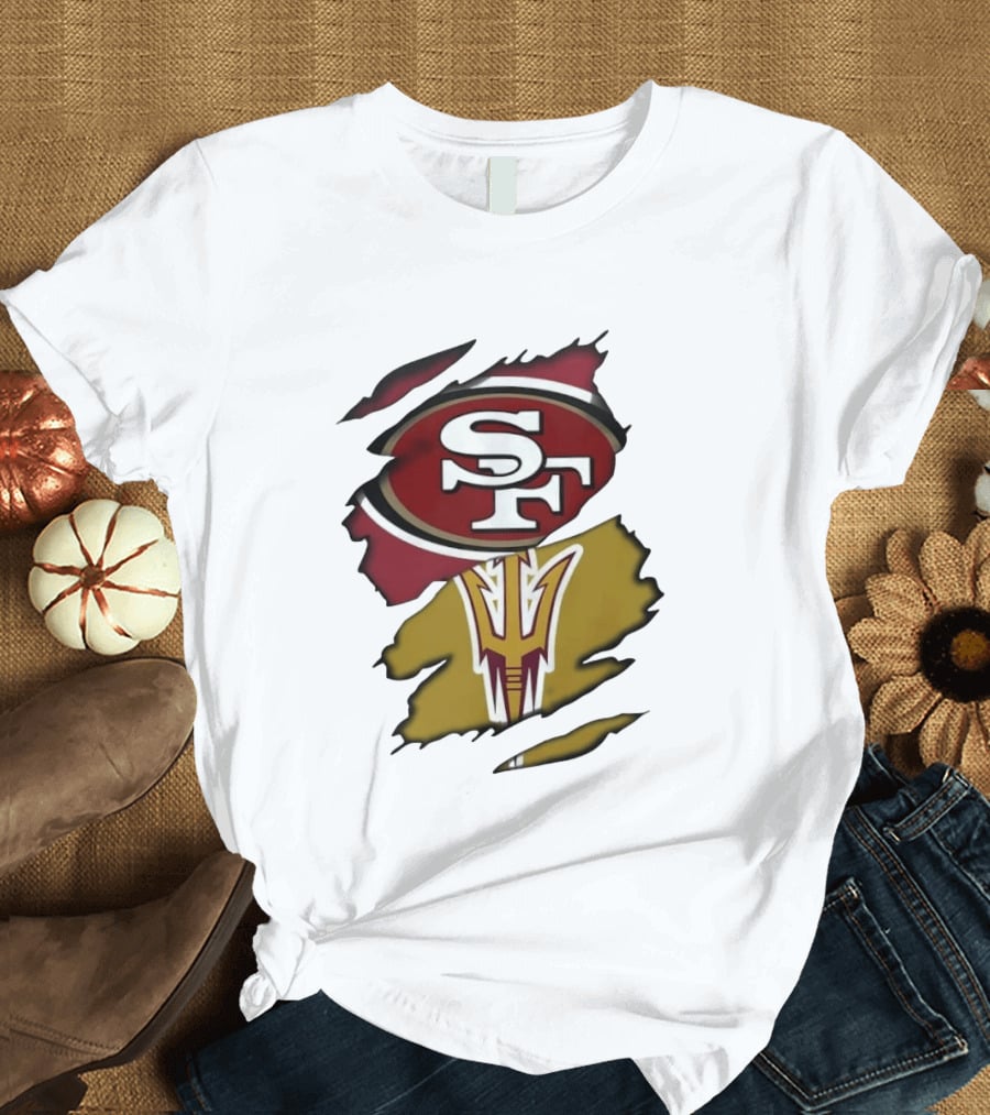 San Francisco 49ers Arizona State Sun Devils SF ASU Collaboration T-Shirt