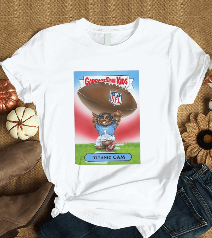 Garbage Pail Kids Titanic Cam NFL Tennessee Titans Card T-Shirt