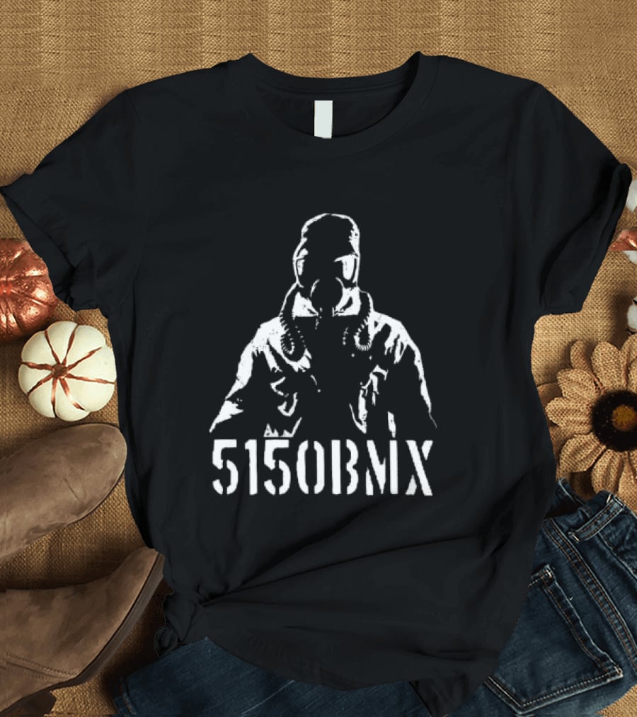 5150BMX Store Gas Mask Rider Ode To Anthem T-Shirt