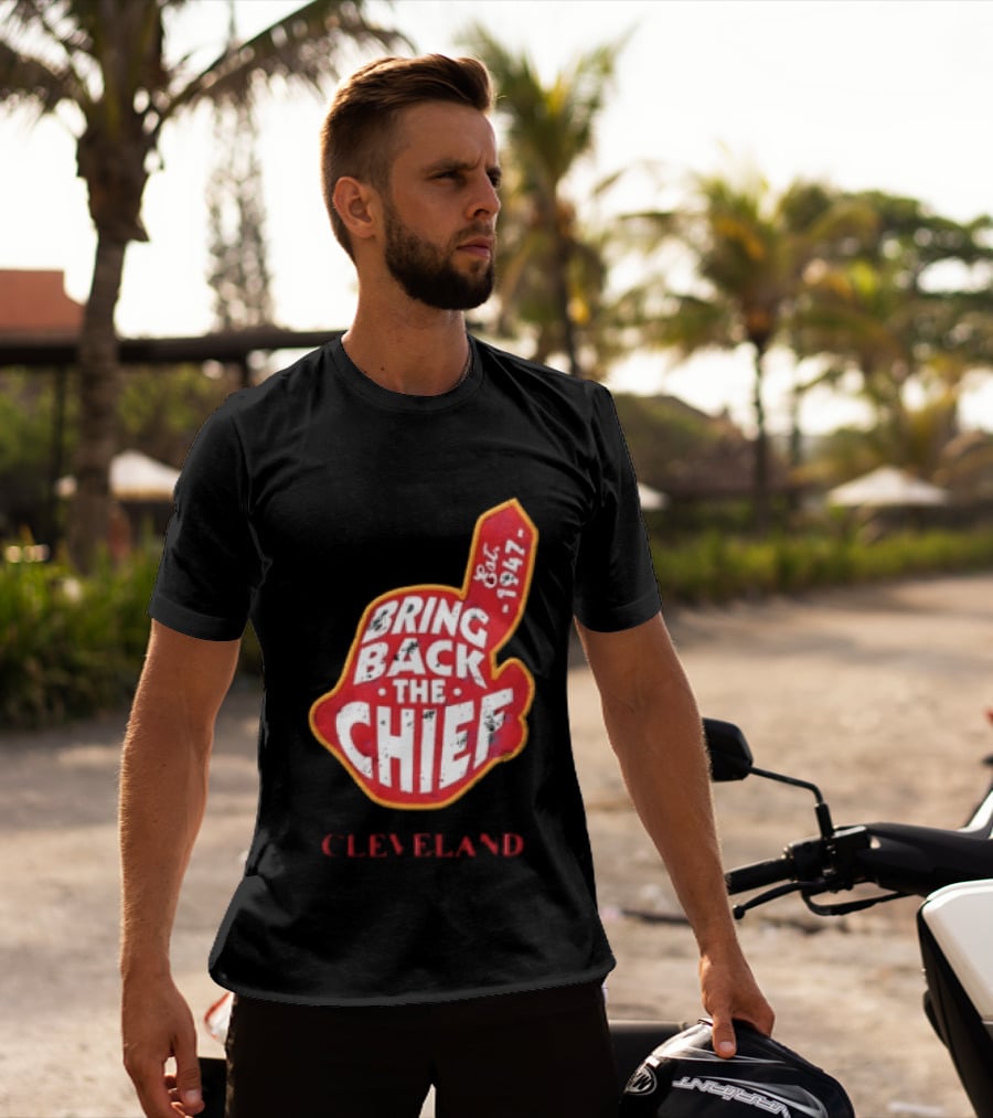 Bring Back The Chief Est. 1947 Foam Finger Red Yellow Cleveland T-Shirt