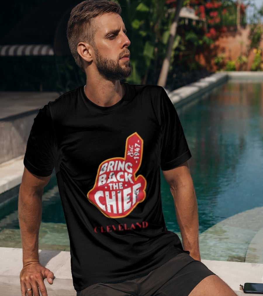 Bring Back The Chief Est. 1947 Foam Finger Red Yellow Cleveland T-Shirt