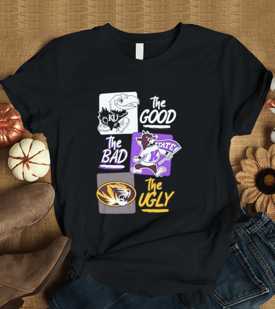 Kansas Jayhawks Wildcats Tigers The Good The Bad The Ugly T-Shirt