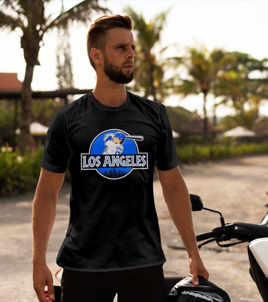 Kike Hernandez Jurassic World Los Angeles Dodgers Baseball Los Angeles Ohtani 17 T-Shirt