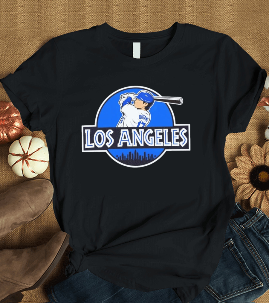 Kike Hernandez Jurassic World Los Angeles Dodgers Baseball Los Angeles Ohtani 17 T-Shirt