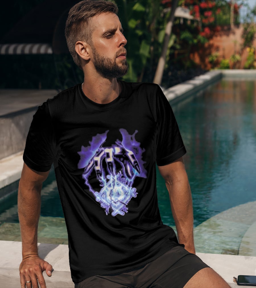 Hollowsquad La Grim Electric Lightning Skull And Claws T-Shirt