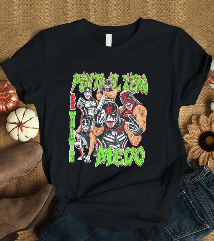 Penta El Zero Medo AAA Worldwide Wrestling Champions T-Shirt