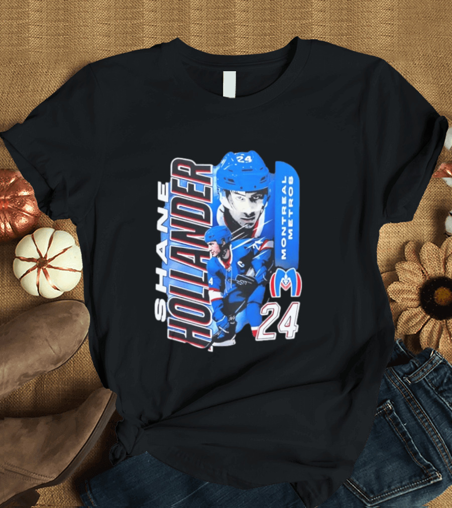 Shane Hollander Montreal Metros 24 Hockey Player Sports T-Shirt