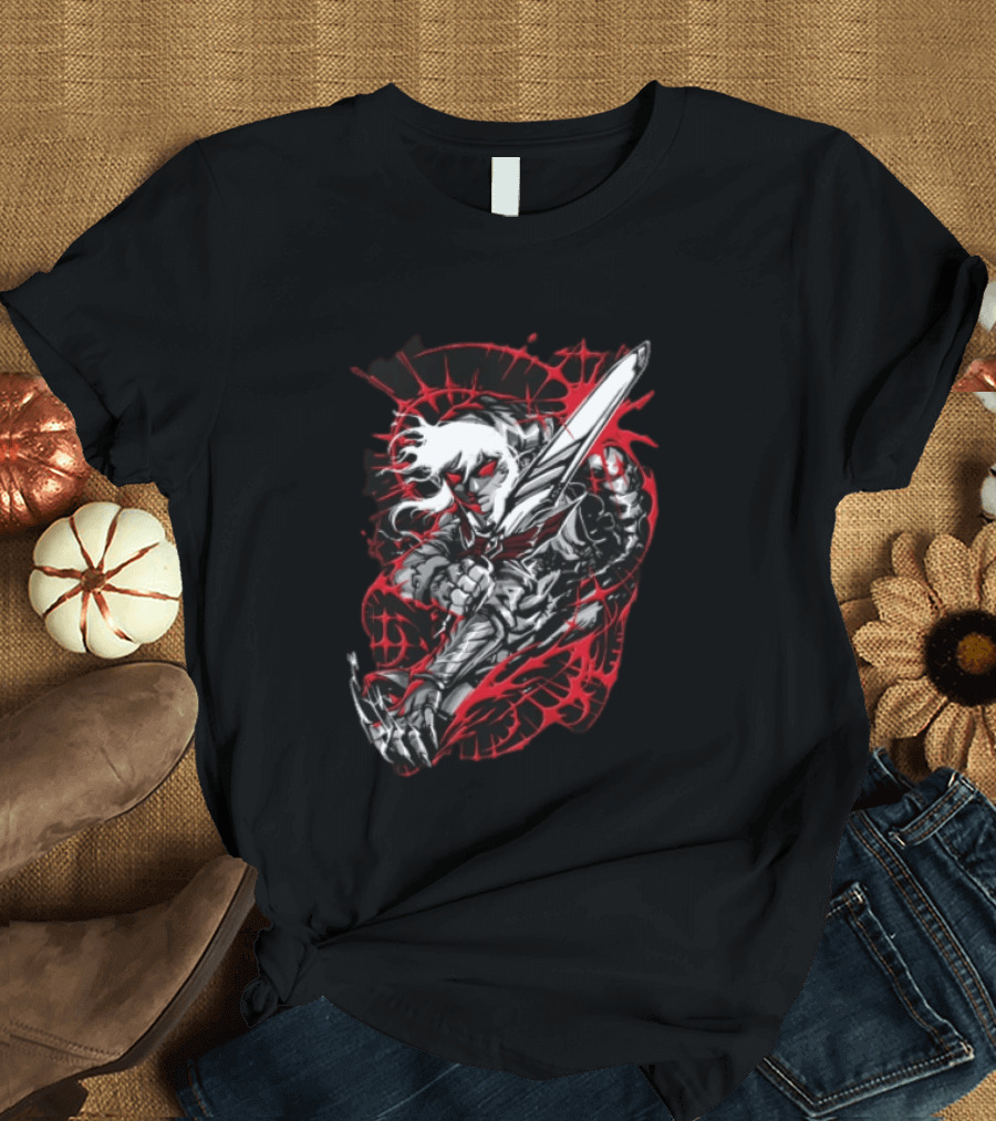 The Legend Of Zelda Link Swallowed By Darkness Red And Black T-Shirt