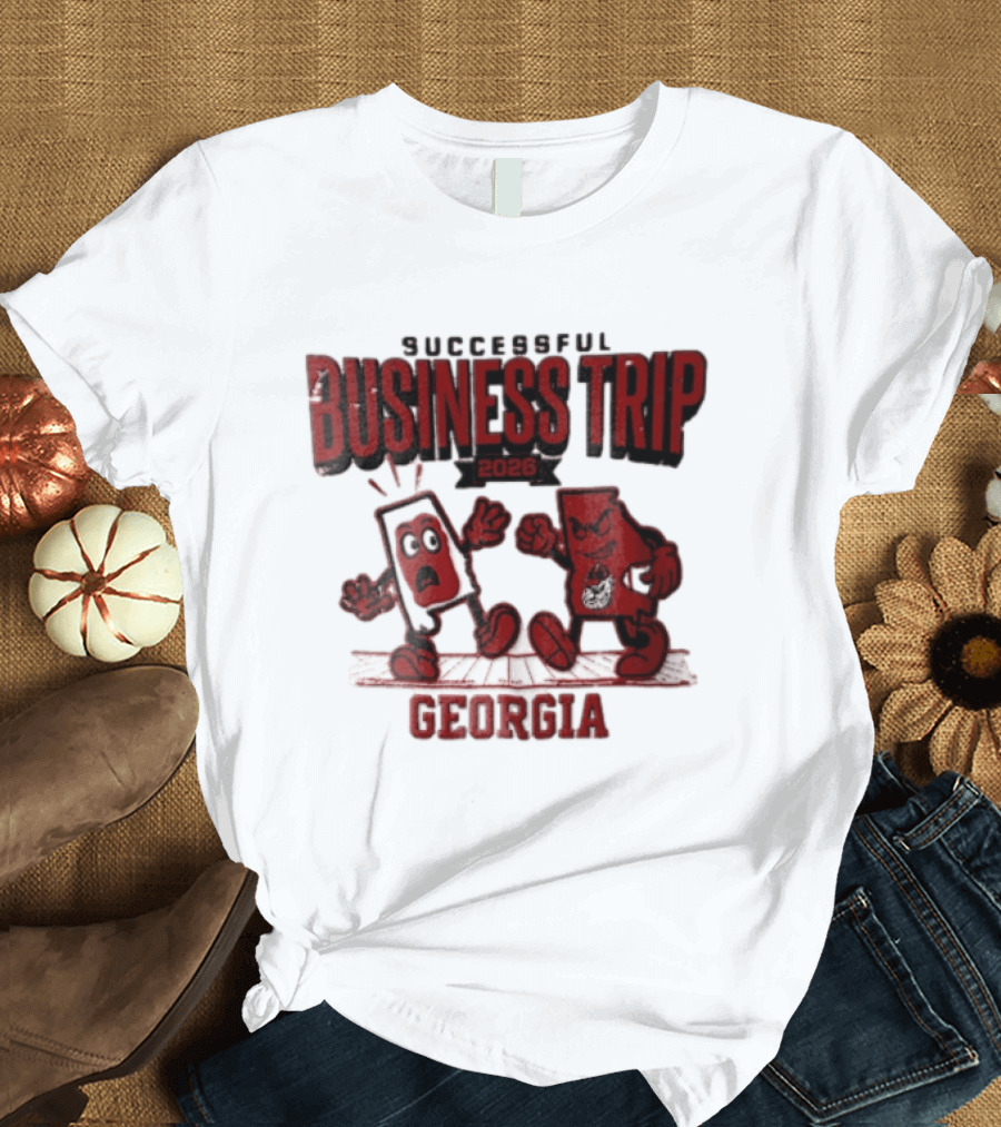 Georgia Bulldogs Successful Business Trip 2026 Football Vs Alabama Crimson Tide T-Shirt