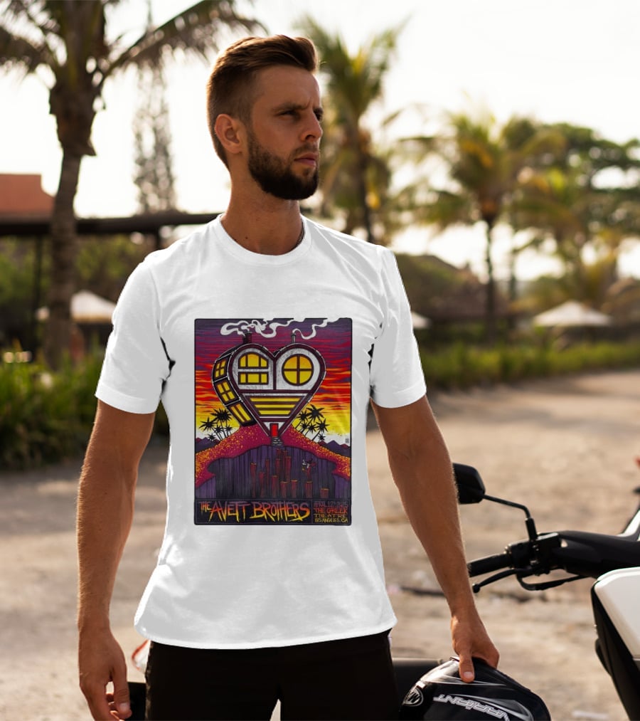 The Avett Brothers Heart Shaped House Greek Theater Los Angeles CA April 12 2025 T-Shirt