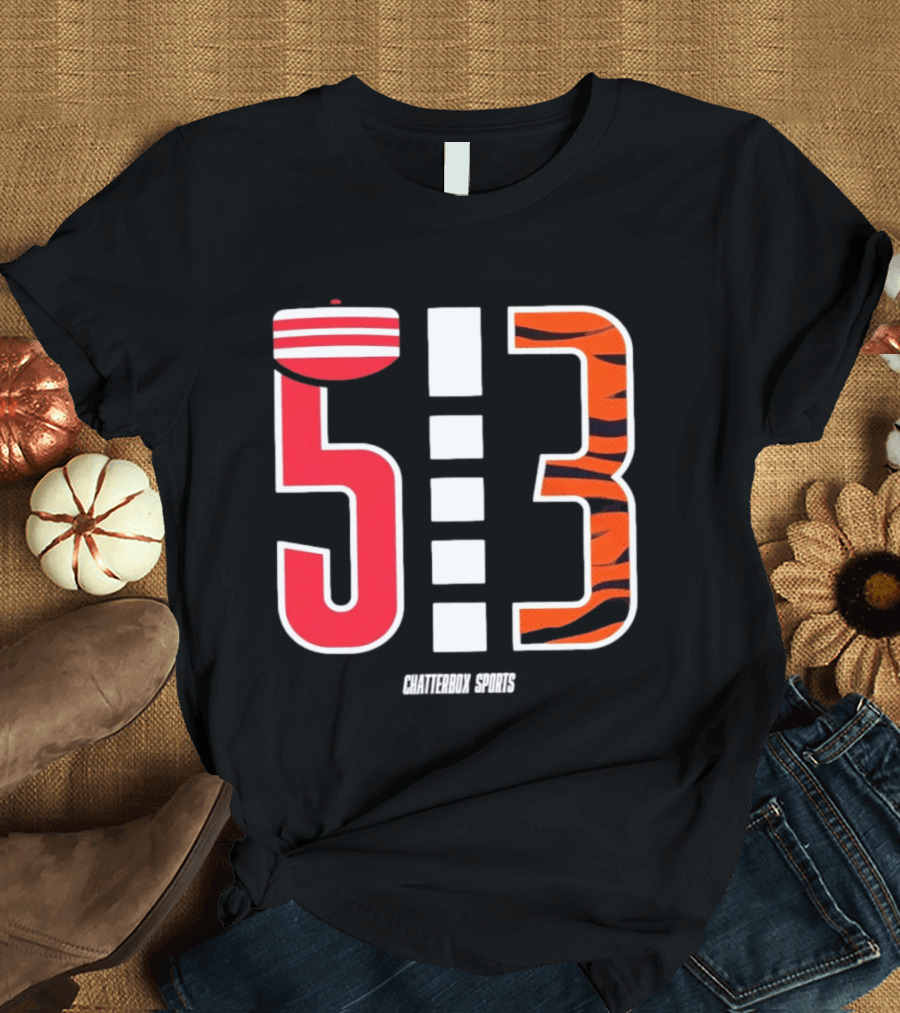 513 Cincinnati Bengals Helmet Tiger Stripes Chatterbox Sports T-Shirt