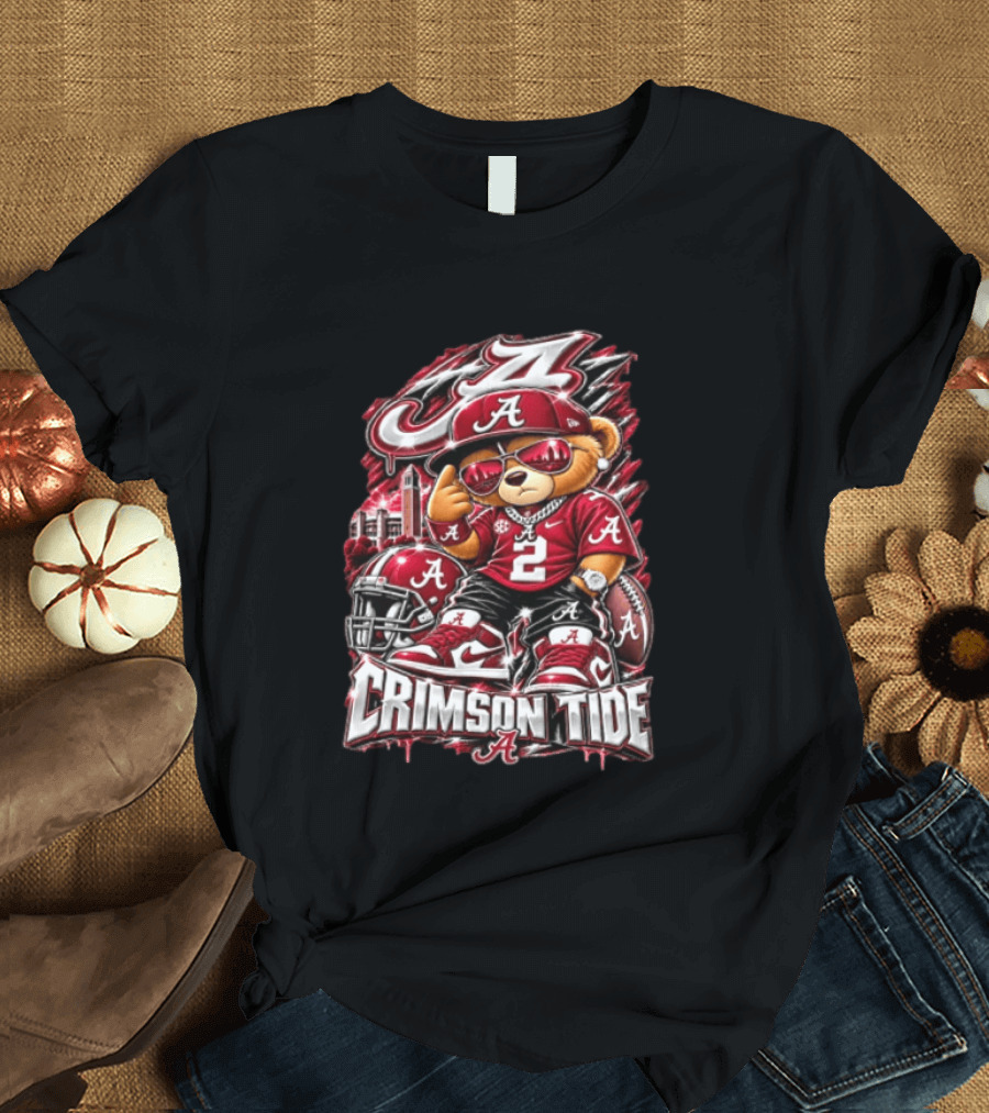 Crimson Tide Alabama Bear Football NCAA Sporting Powerhouse T-Shirt
