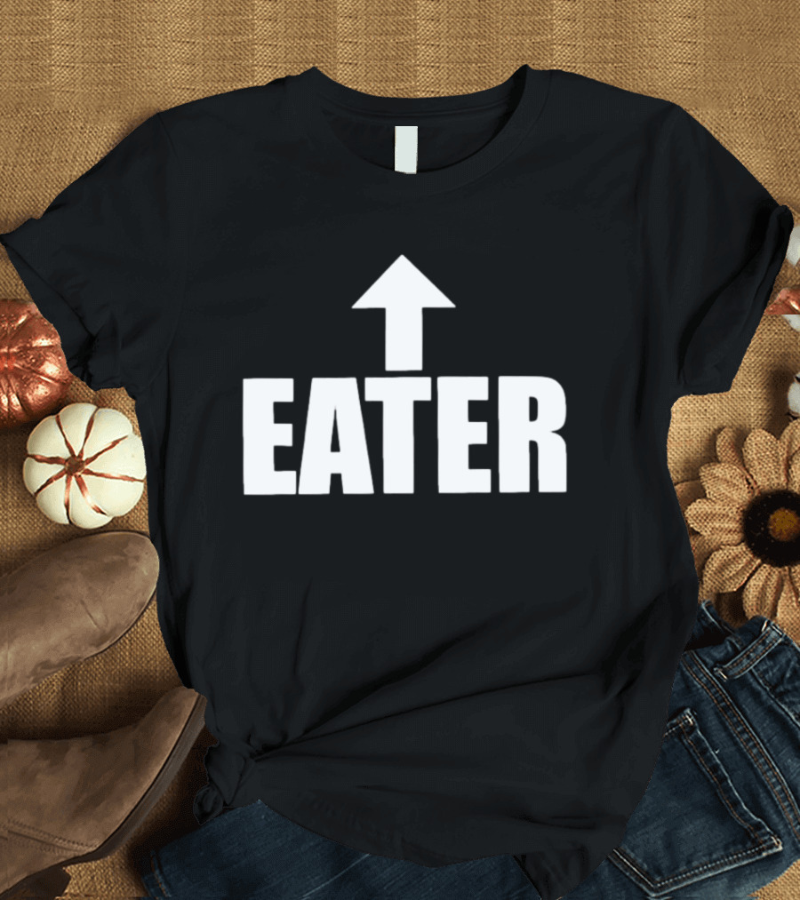 Eater Foodie Hungry Appetite Eating Arrow Pointer T-Shirt