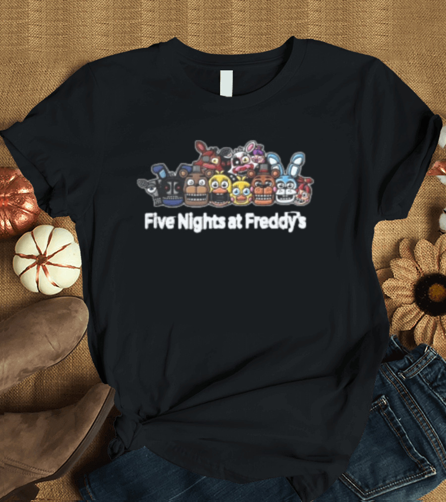 Five Nights At Freddy's Animatronic Characters Group T-Shirt