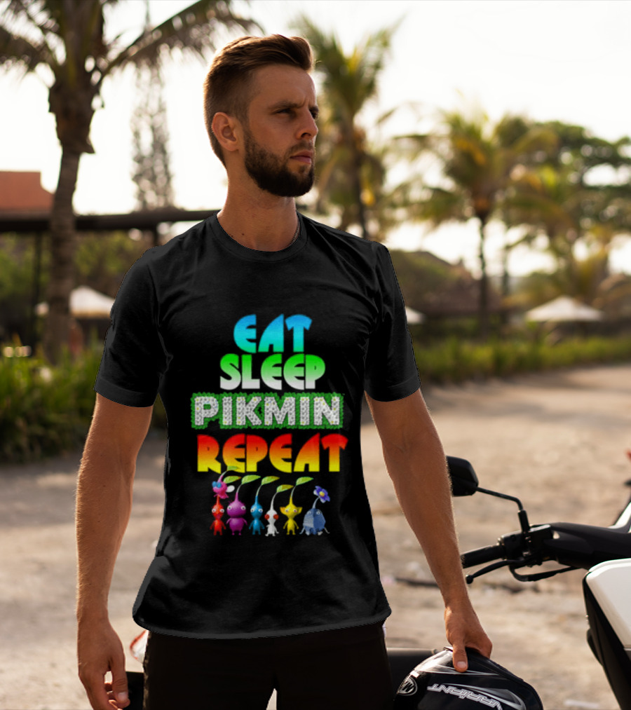 Eat Sleep Pikmin Repeat Game Lover T-Shirt