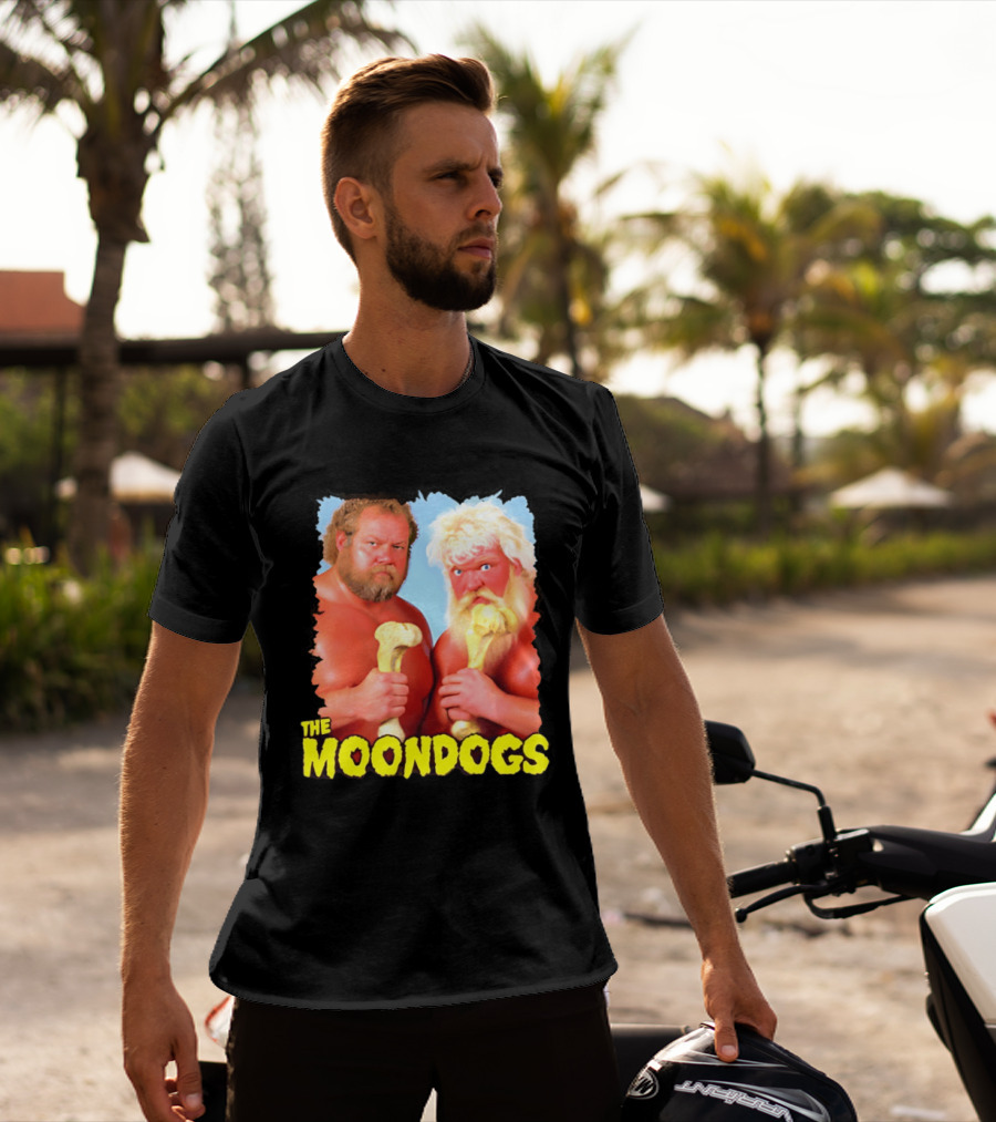 The Moondogs Wrestling Tag Team Iconic Bone Props T-Shirt