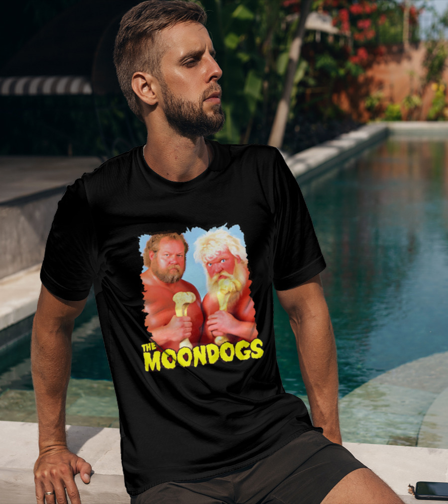 The Moondogs Wrestling Tag Team Iconic Bone Props T-Shirt