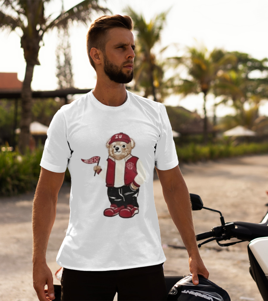Indiana Hoosiers Polo Bear IU Jacket And Cap T-Shirt