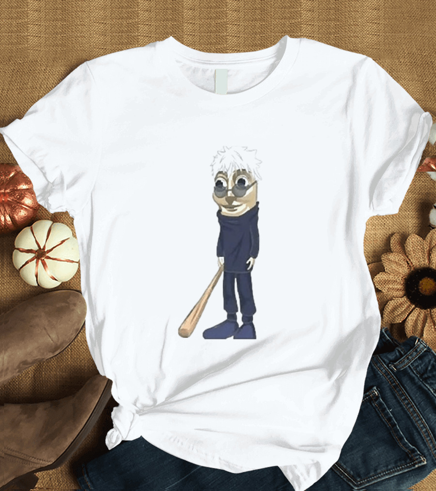 Gojo Satoru Crossover Tung Tung Tung Sahur Character Fusion T-Shirt