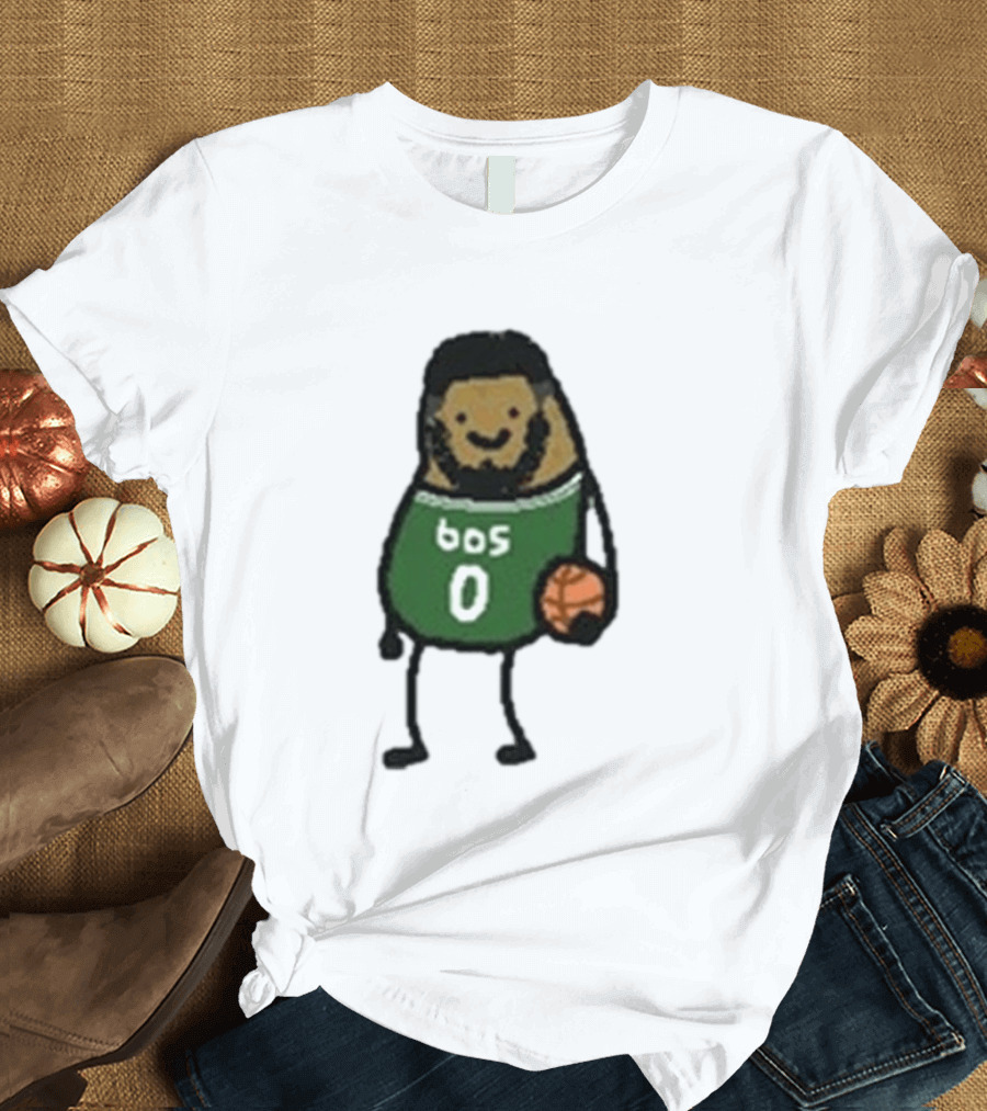 Boston Celtics Jayson Tatum Potatum Cartoon Basketball T-Shirt