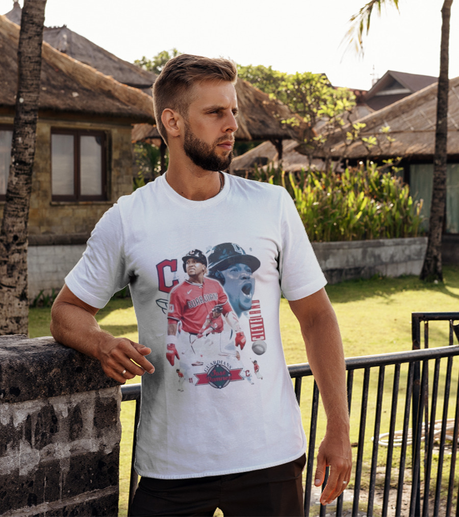 Cleveland Guardians José Ramírez 11 Collage Baseball T-Shirt