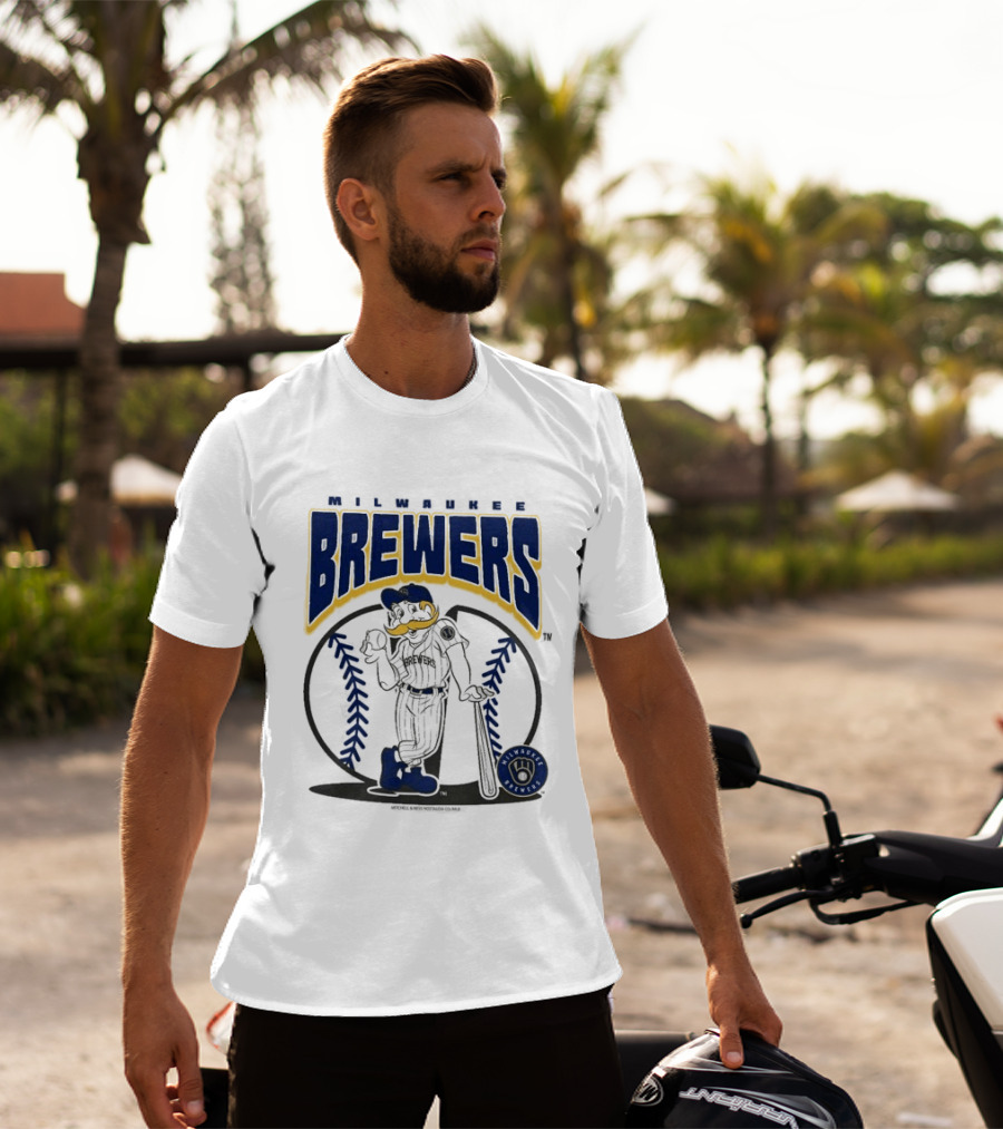 Milwaukee Brewers Retro Baseball Mascot Nostalgia T-Shirt