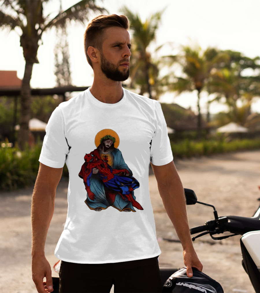 Spider Man Jesus Pieta Marvel T-Shirt