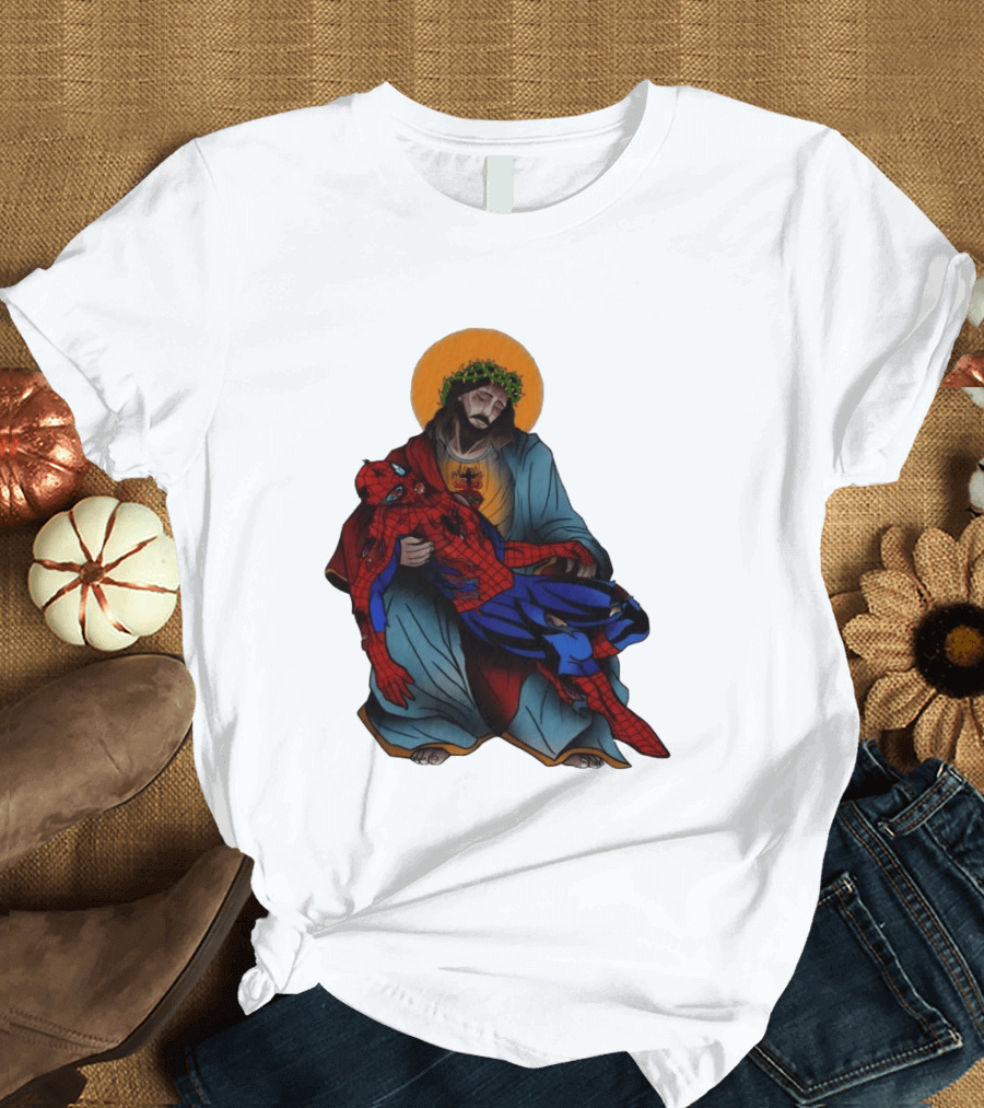 Spider Man Jesus Pieta Marvel T-Shirt