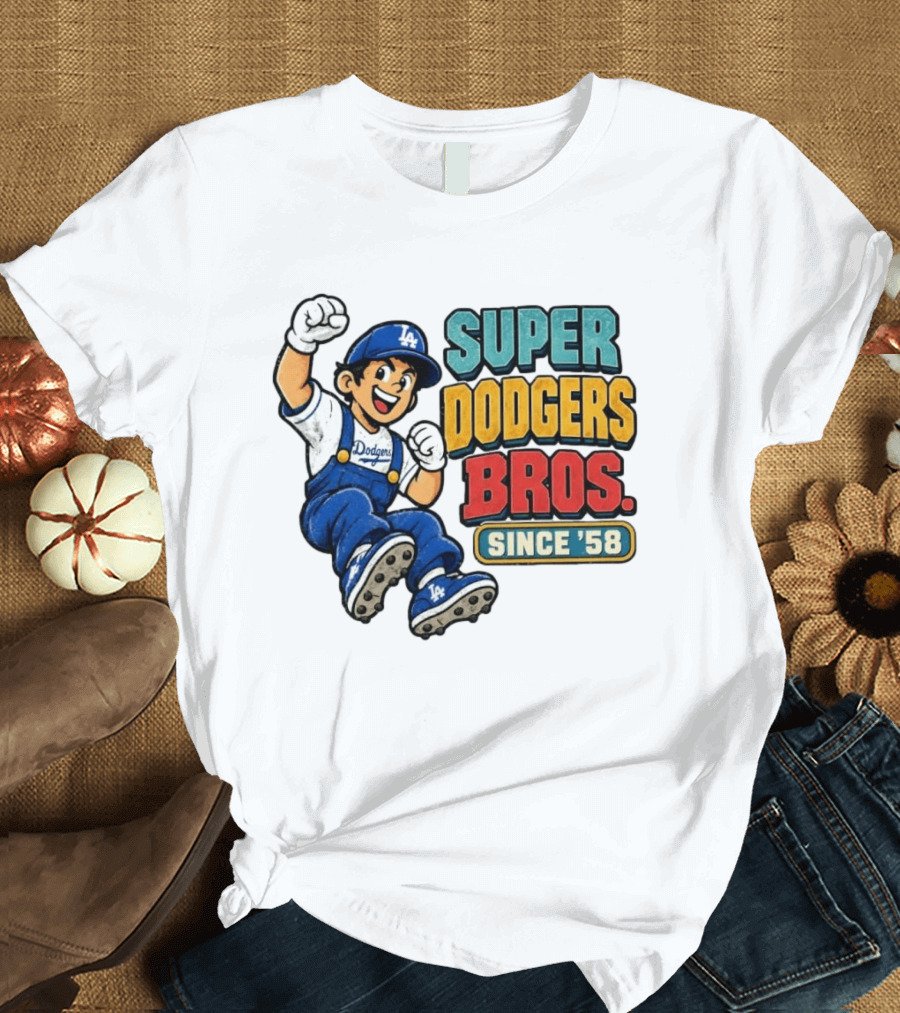 Los Angeles Dodgers Super Bros Since '58 T-Shirt