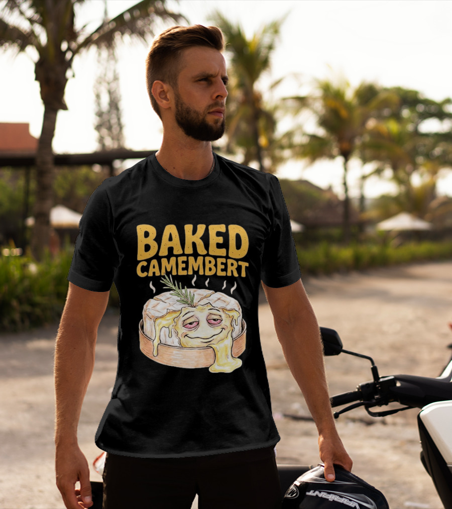 Baked Camembert Melting Cheese Cartoon With Rosemary T-Shirt