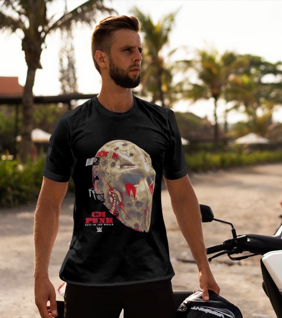 CM Punk Best In The World WWE Jason Voorhees Hockey Mask T-Shirt