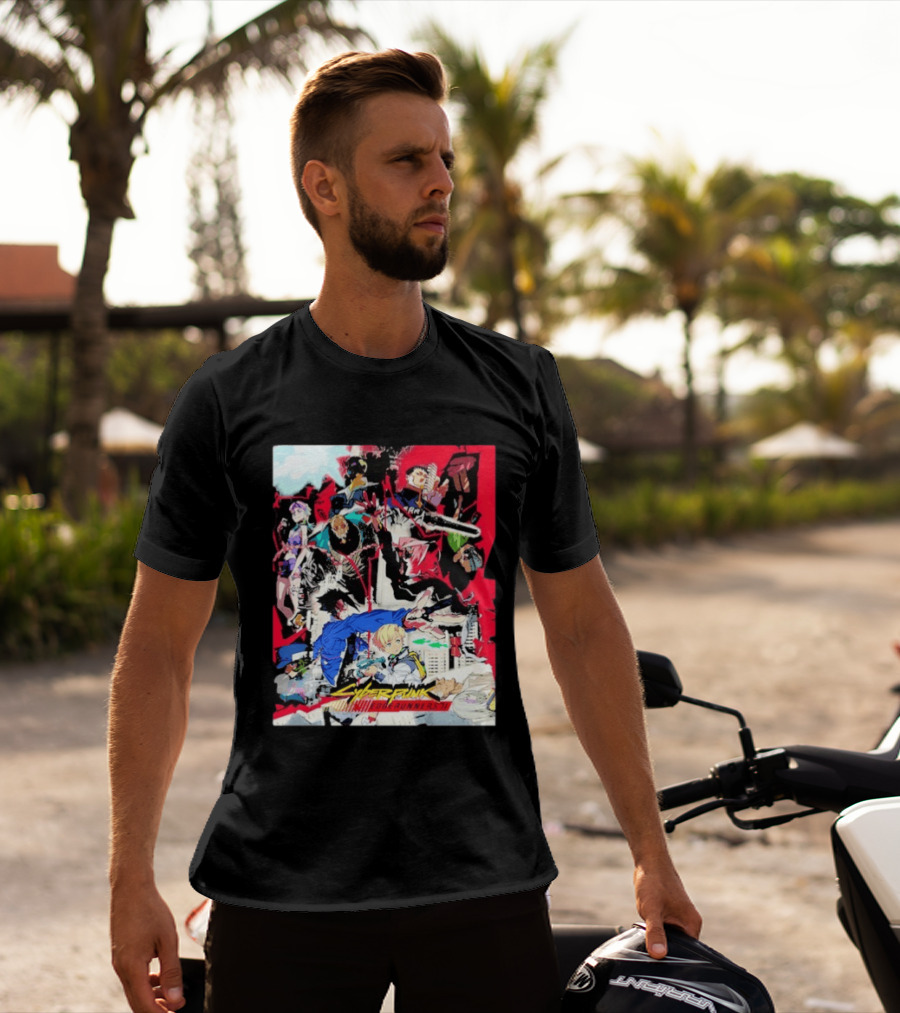 Cyberpunk Edgerunners 2 Only On Netflix October 20 2026 Anime Characters And Action Scenes T-Shirt