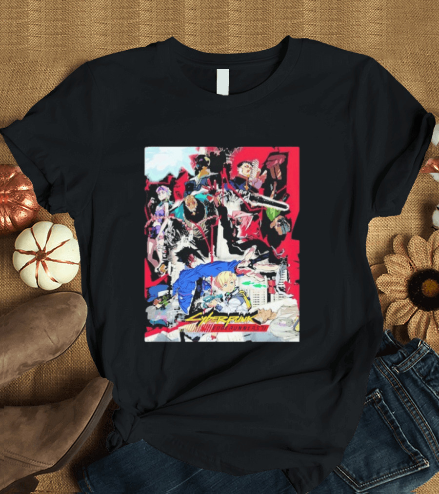 Cyberpunk Edgerunners 2 Only On Netflix October 20 2026 Anime Characters And Action Scenes T-Shirt