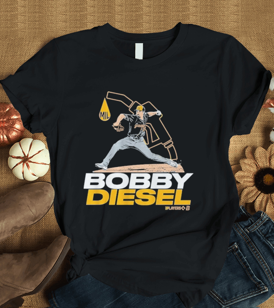 Bobby Diesel Pitcher Oil Can Baseball T-Shirt