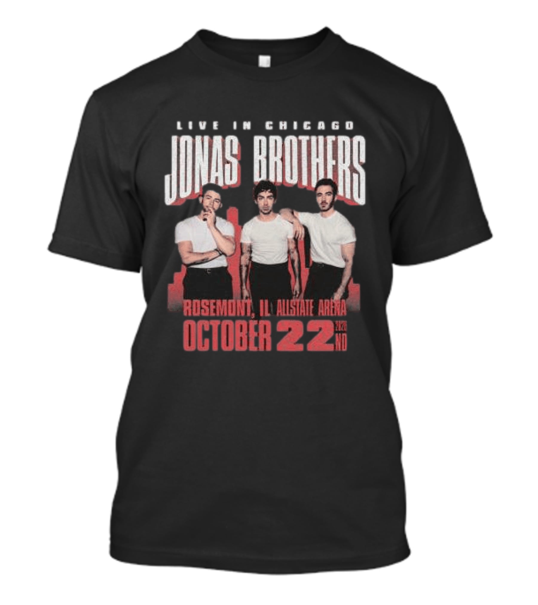Live In Concert Jonas Brothers Rosemont IL Allstate Arena October 22 Crewneck T-Shirt