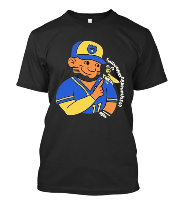 Milwaukee Brewers Jackson Chourio Smilwaukee Brewerssss 0626 Baseball Player Cartoon T-Shirt