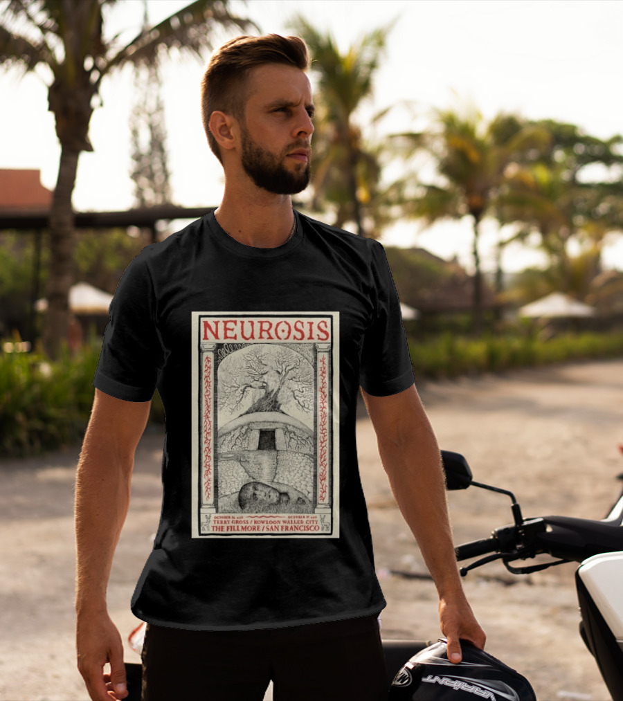 Neurosis At The Fillmore San Francisco October 16th 17th 2026 Terry Gross Kowloon Walled City T-Shirt
