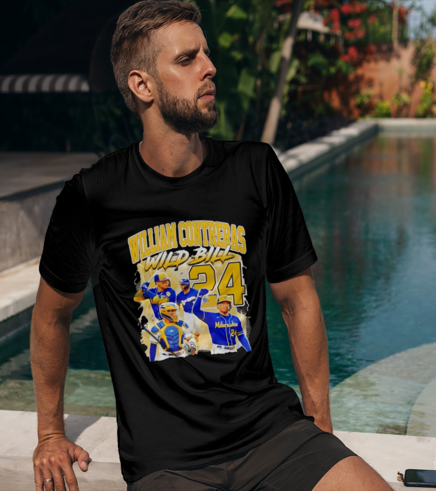 William Contreras Wild Bill Milwaukee 24 Player Collage T-Shirt