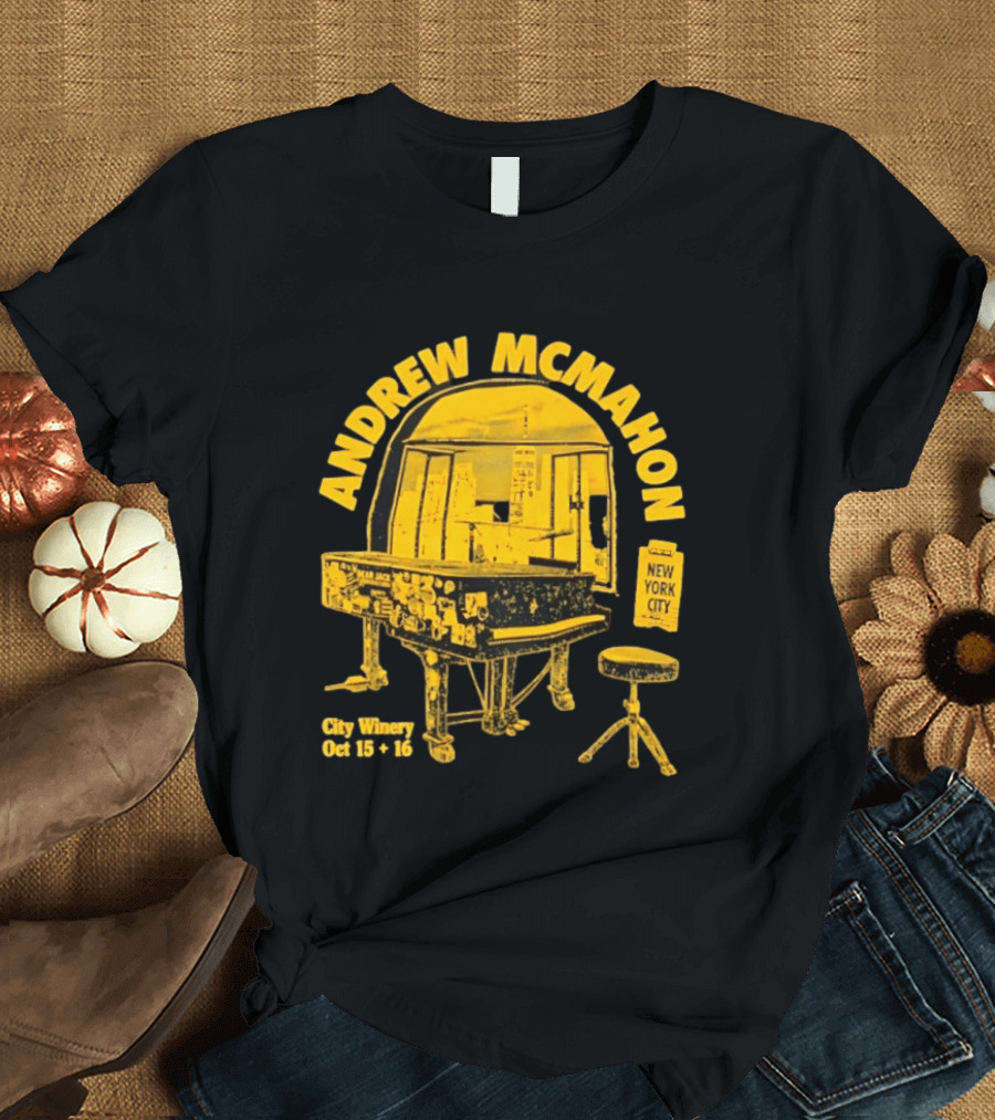 Andrew McMahon City Winery New York City October 15 16 2026 Piano T-Shirt