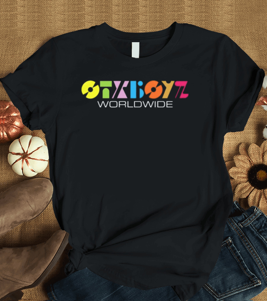Geezy World Store Technicolor Worldwide Black T-Shirt