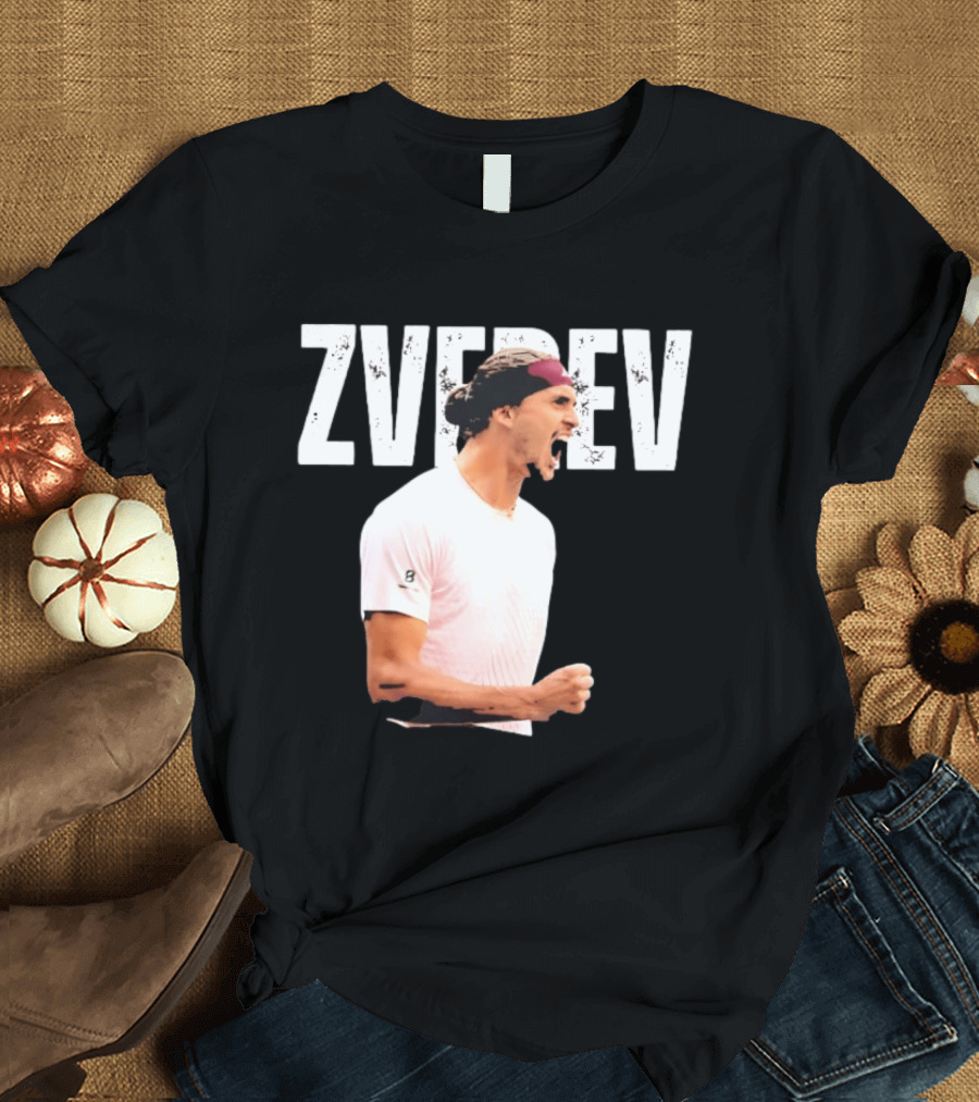 Zverev Tennis Athlete Action Pose With Headband T-Shirt