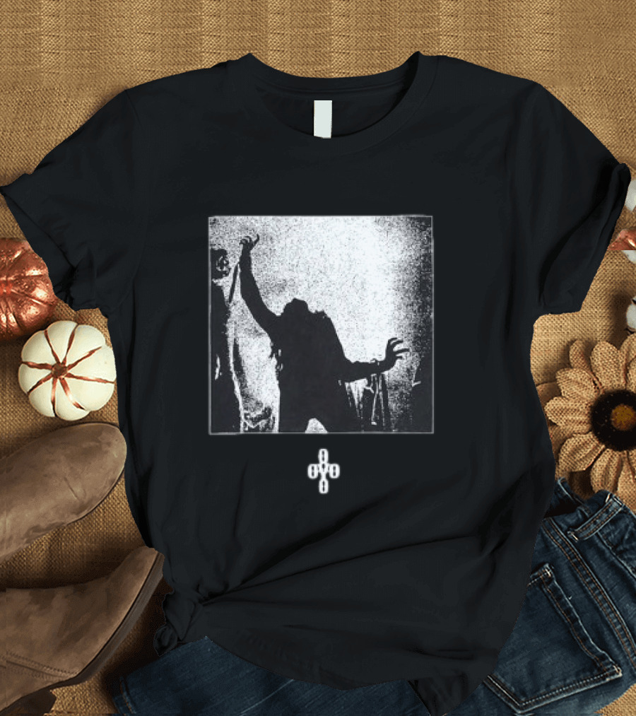 October's Very Own Store The Exorcist Theatrical Trailer Iconic Horror Imagery Black And White T-Shirt